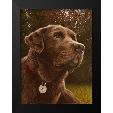 345 Black Modern Wood Framed Art Print by Silver, John