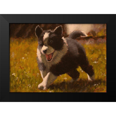 348 Black Modern Wood Framed Art Print by Silver, John