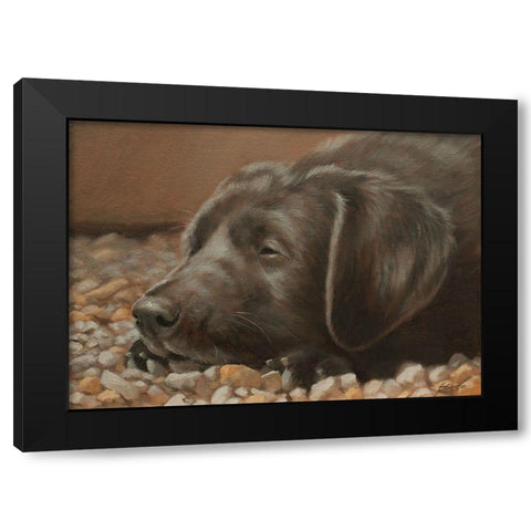 554a Black Modern Wood Framed Art Print by Silver, John