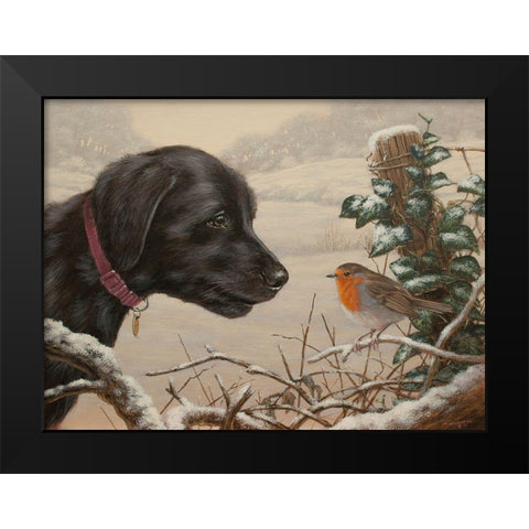 Close Encounters C906(L) Black Modern Wood Framed Art Print by Silver, John