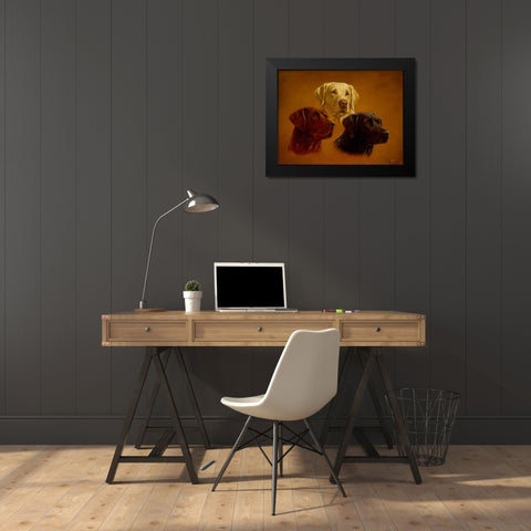 Faith-Hope-Charity Black Modern Wood Framed Art Print by Silver, John