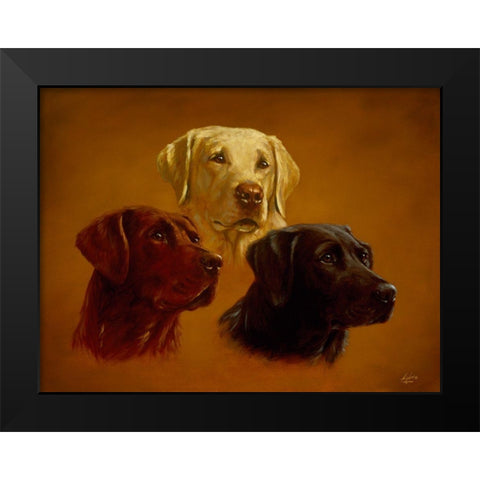 Faith-Hope-Charity Black Modern Wood Framed Art Print by Silver, John