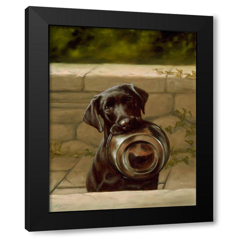 Supper Time Black Modern Wood Framed Art Print with Double Matting by Silver, John