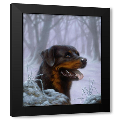 98-A Black Modern Wood Framed Art Print with Double Matting by Silver, John