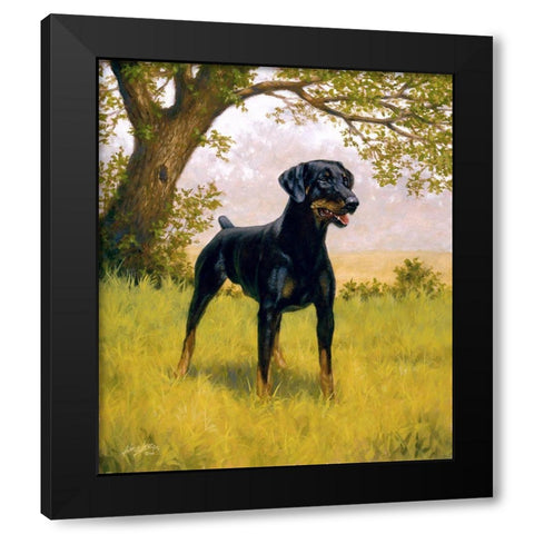 115-A Black Modern Wood Framed Art Print with Double Matting by Silver, John