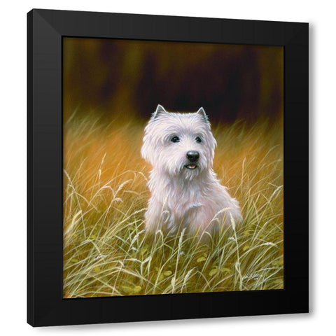 Js79-A Black Modern Wood Framed Art Print with Double Matting by Silver, John