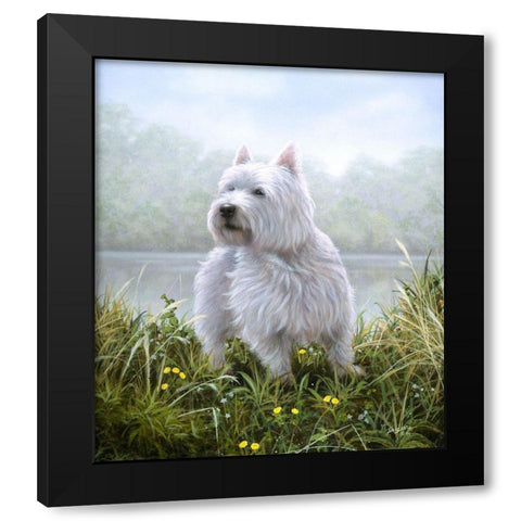 Js99-A Black Modern Wood Framed Art Print with Double Matting by Silver, John