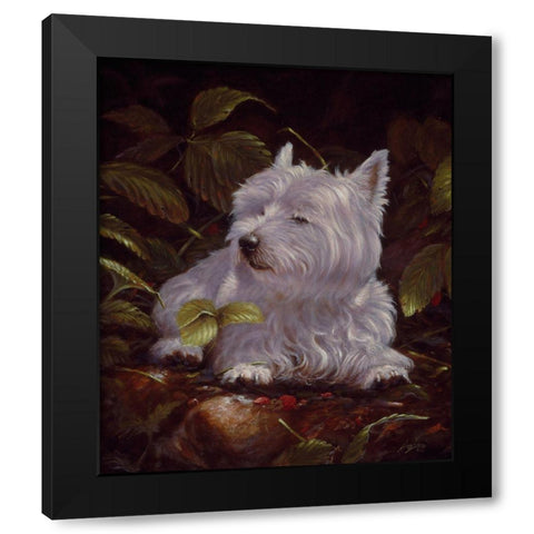 Js107-A Black Modern Wood Framed Art Print with Double Matting by Silver, John