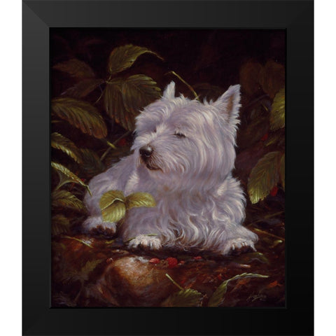 Js107-A Black Modern Wood Framed Art Print by Silver, John