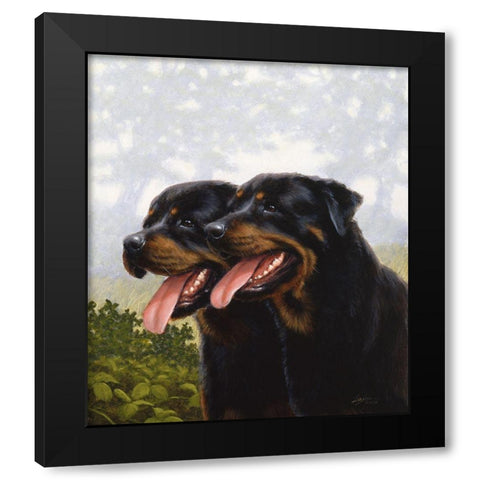 Jsm32-A Black Modern Wood Framed Art Print by Silver, John