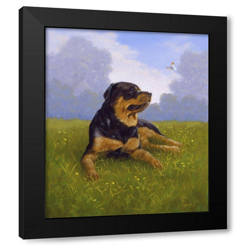 Jsm33-B Black Modern Wood Framed Art Print with Double Matting by Silver, John