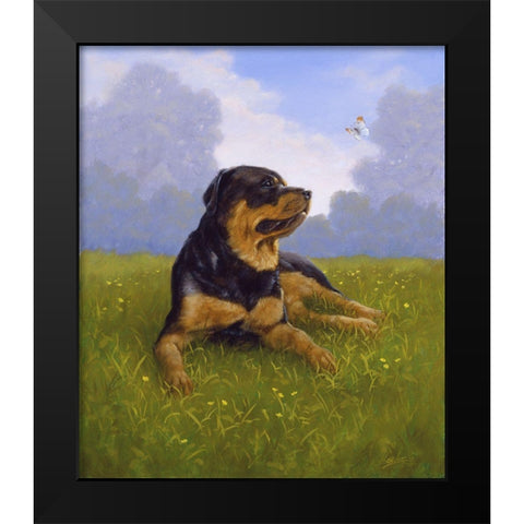 Jsm33-B Black Modern Wood Framed Art Print by Silver, John