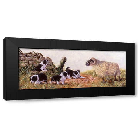 Js66-A Black Modern Wood Framed Art Print with Double Matting by Silver, John