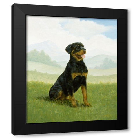Jsm34-B Black Modern Wood Framed Art Print by Silver, John