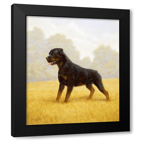 Jsm35-B Black Modern Wood Framed Art Print by Silver, John