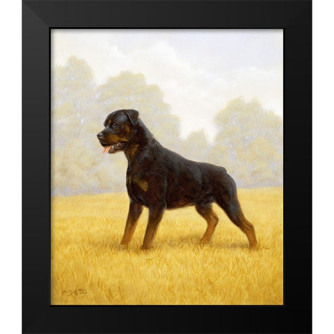 Jsm35-B Black Modern Wood Framed Art Print by Silver, John