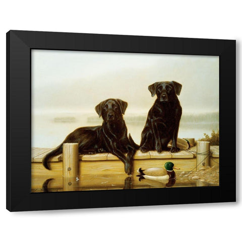 Jsm41-A Black Modern Wood Framed Art Print by Silver, John