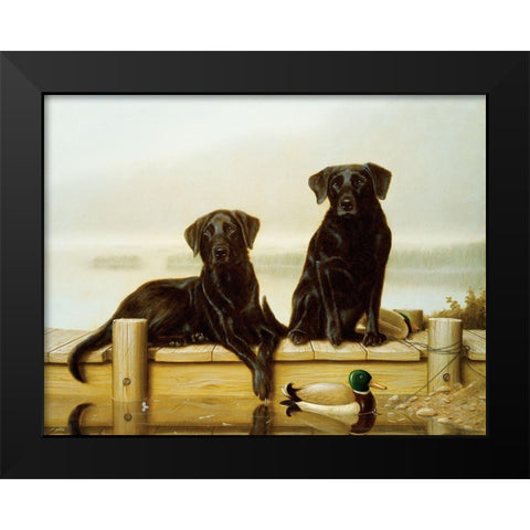 Jsm41-A Black Modern Wood Framed Art Print by Silver, John
