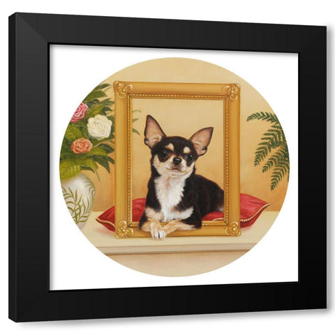 Mona Lisa Black Modern Wood Framed Art Print with Double Matting by Silver, John