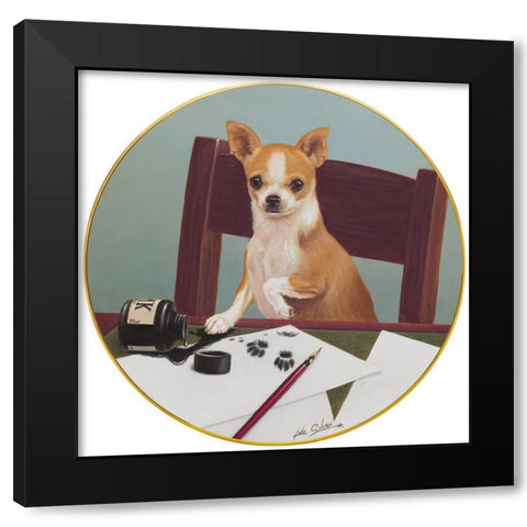 Foot Notes Black Modern Wood Framed Art Print with Double Matting by Silver, John