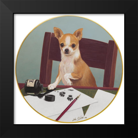 Foot Notes Black Modern Wood Framed Art Print by Silver, John