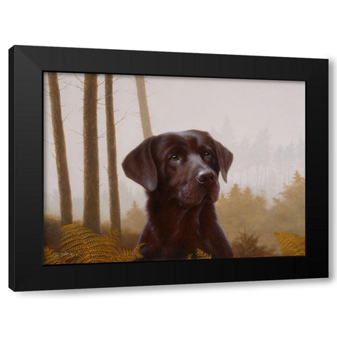 Js44-B Black Modern Wood Framed Art Print with Double Matting by Silver, John