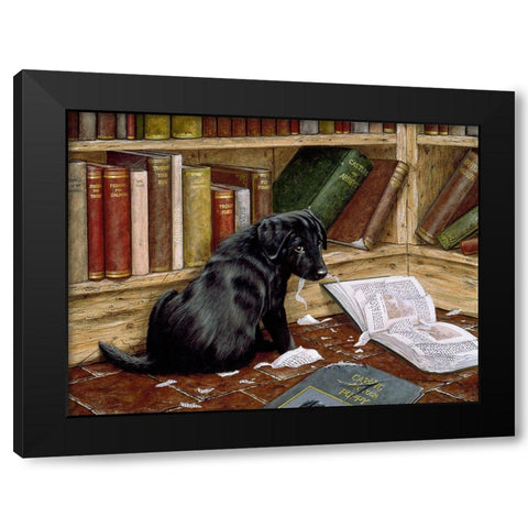 Js7-B Black Modern Wood Framed Art Print with Double Matting by Silver, John