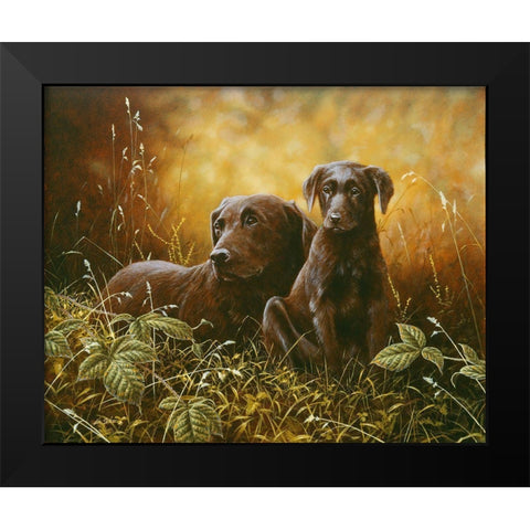 Js26-C Black Modern Wood Framed Art Print by Silver, John