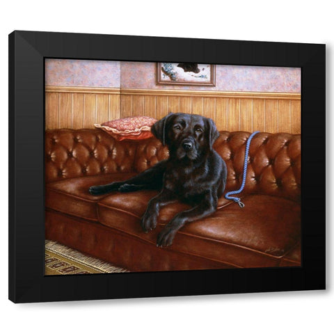 Js33-B Black Modern Wood Framed Art Print by Silver, John