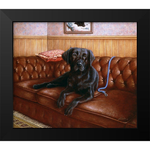 Js33-B Black Modern Wood Framed Art Print by Silver, John