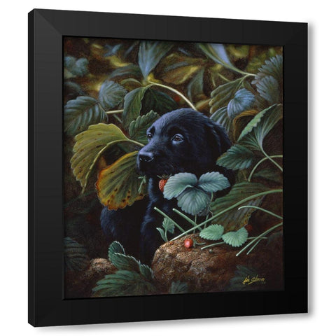 Js35-C Black Modern Wood Framed Art Print by Silver, John