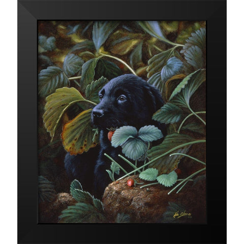 Js35-C Black Modern Wood Framed Art Print by Silver, John