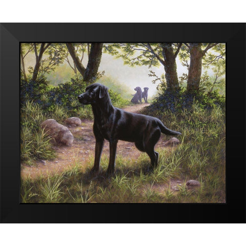 Js38-C Black Modern Wood Framed Art Print by Silver, John