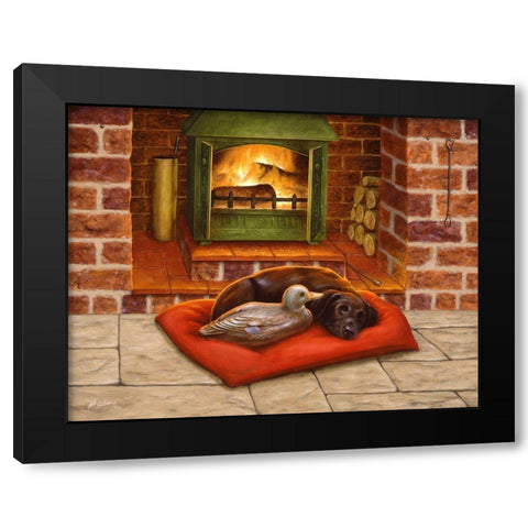 Js40-C Black Modern Wood Framed Art Print with Double Matting by Silver, John