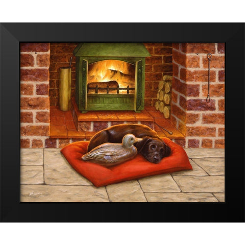 Js40-C Black Modern Wood Framed Art Print by Silver, John