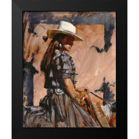 At A Walk Black Modern Wood Framed Art Print by Knauf, J.E.