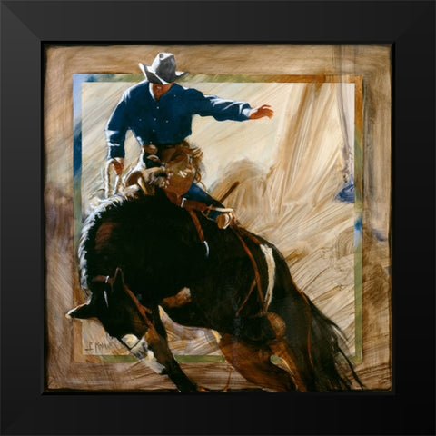 Coming Out Black Modern Wood Framed Art Print by Knauf, J.E.