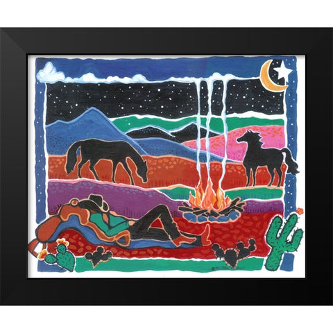 Cowboy Dreams Black Modern Wood Framed Art Print by Bryant, Kristin