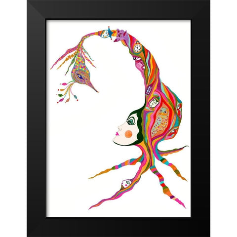 I See You Black Modern Wood Framed Art Print by Kwerki Studios