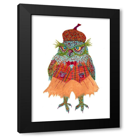 Oliver Black Modern Wood Framed Art Print by Kwerki Studios