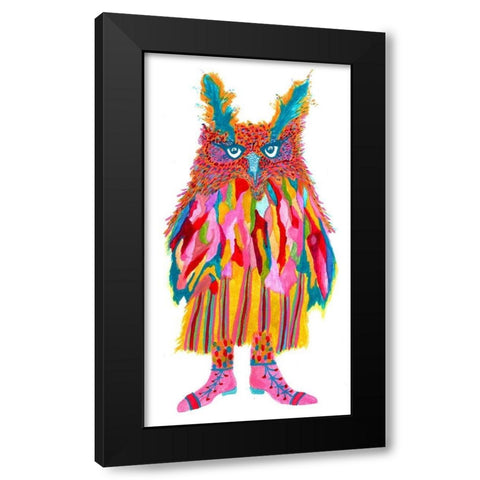 Olivia Black Modern Wood Framed Art Print by Kwerki Studios