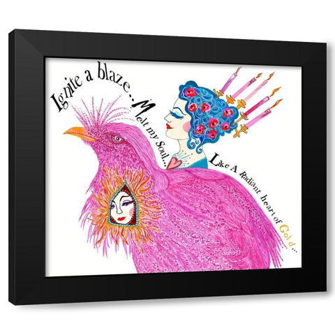 Passion Within Black Modern Wood Framed Art Print with Double Matting by Kwerki Studios