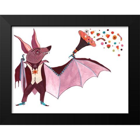 Sweetacula Black Modern Wood Framed Art Print by Kwerki Studios