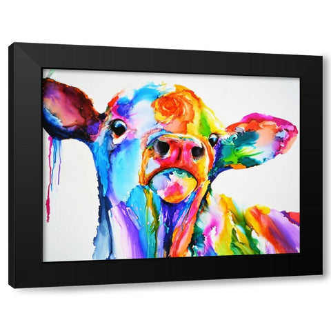 Do These Colours Make My Calves Look Fat Black Modern Wood Framed Art Print with Double Matting by Art by Leslie Franklin