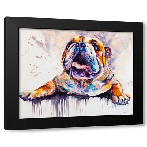 Im Feeling Peckish Black Modern Wood Framed Art Print with Double Matting by Art by Leslie Franklin