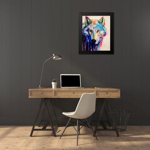 Hauntingly Majestic Black Modern Wood Framed Art Print by Art by Leslie Franklin