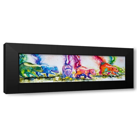 The Aromatherapists Black Modern Wood Framed Art Print by Art by Leslie Franklin
