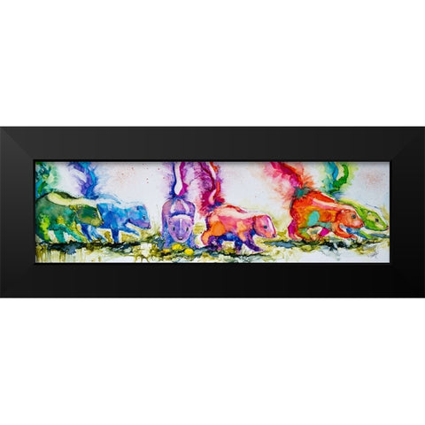 The Aromatherapists Black Modern Wood Framed Art Print by Art by Leslie Franklin