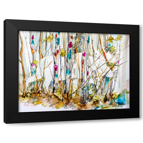 They Walk Among Us Black Modern Wood Framed Art Print with Double Matting by Art by Leslie Franklin