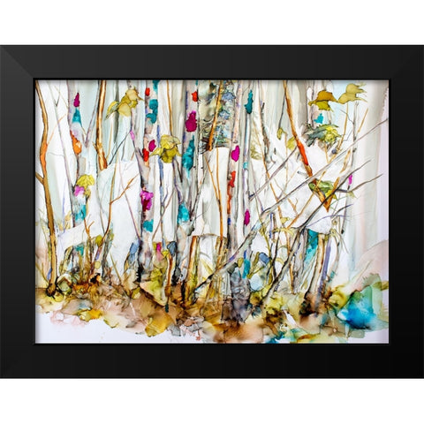 They Walk Among Us Black Modern Wood Framed Art Print by Art by Leslie Franklin